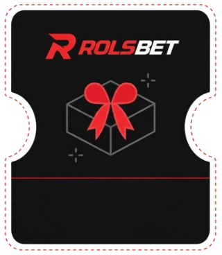 дизайн купола промокода в цветах Rolsbet